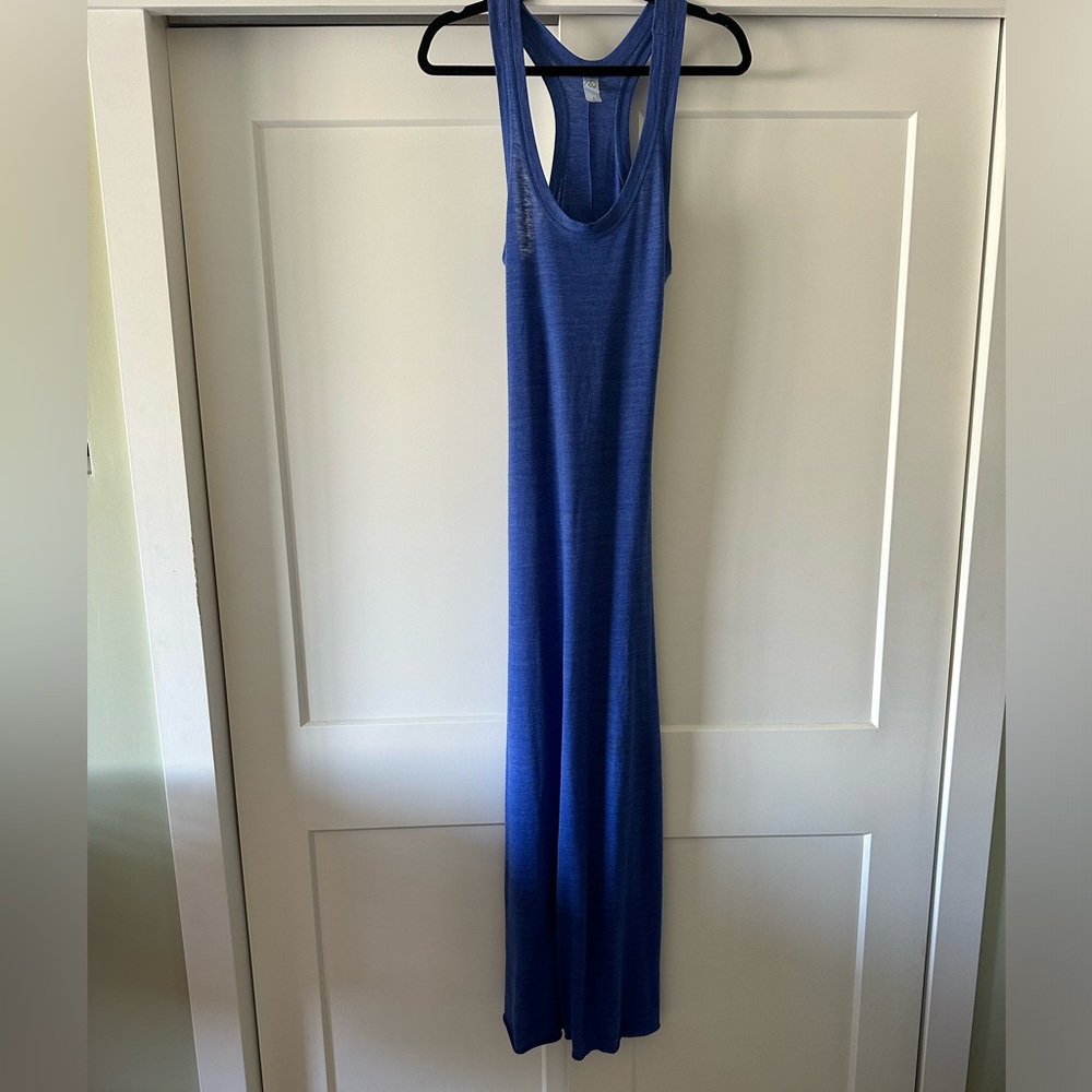 Blue Sleeveless Maxi Dress